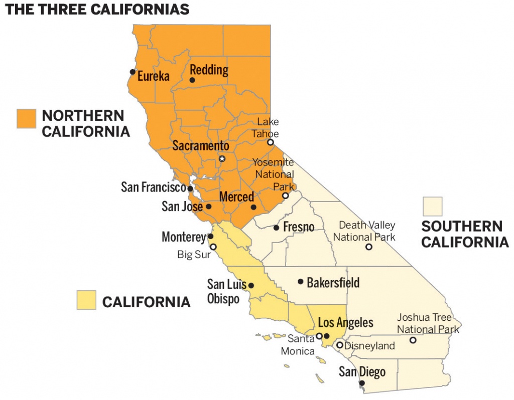 Measure Splitting California Into Three Makes It To Ballot - Three State California Map