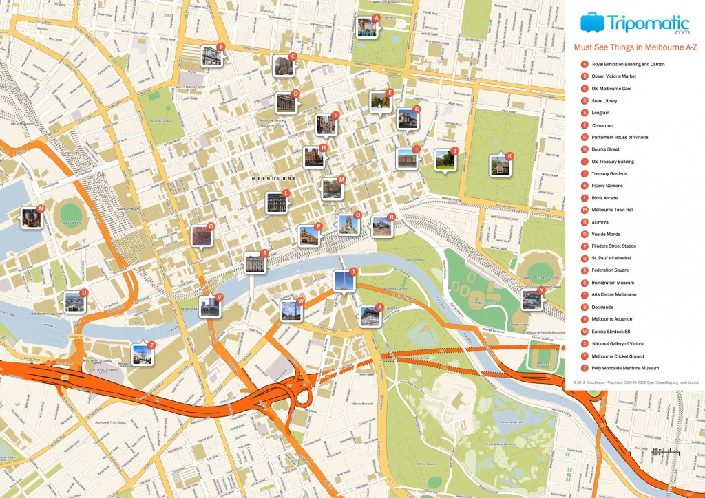 Melbourne Printable Tourist Map In 2019 | Free Tourist Maps - Create Printable Map