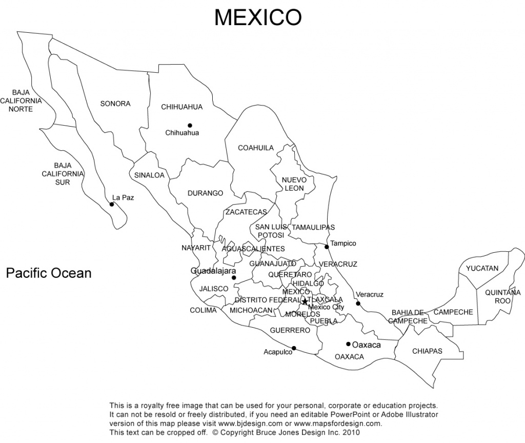 Mexico Map Royalty Free, Clipart, Jpg - Printable Map Of Mexico