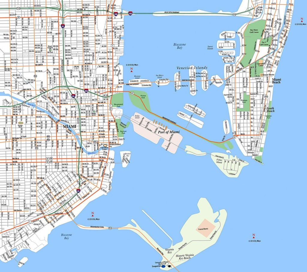Miami Downtown Aaccessmaps Street Map Of Downtown Miami Florida 