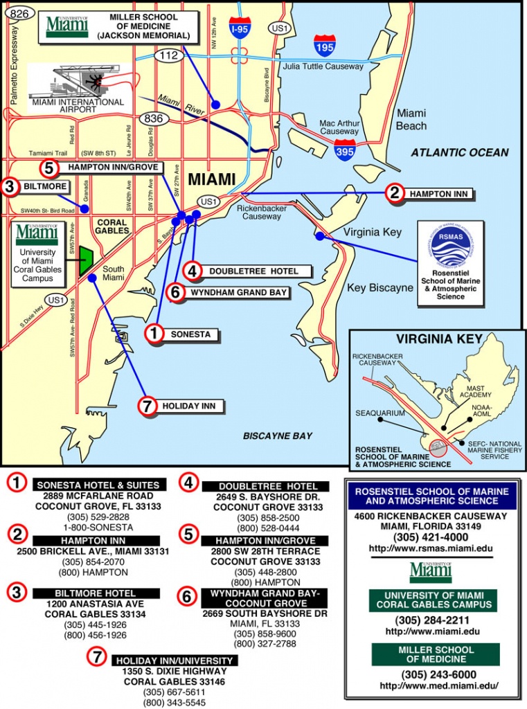 Miami Hotel Map - Miami Florida • Mappery - Map Of Miami Beach Florida Hotels