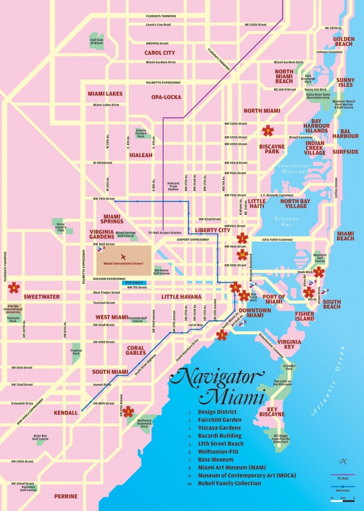 Miami Tourist Map - Miami Florida • Mappery - Florida Travel Guide Map