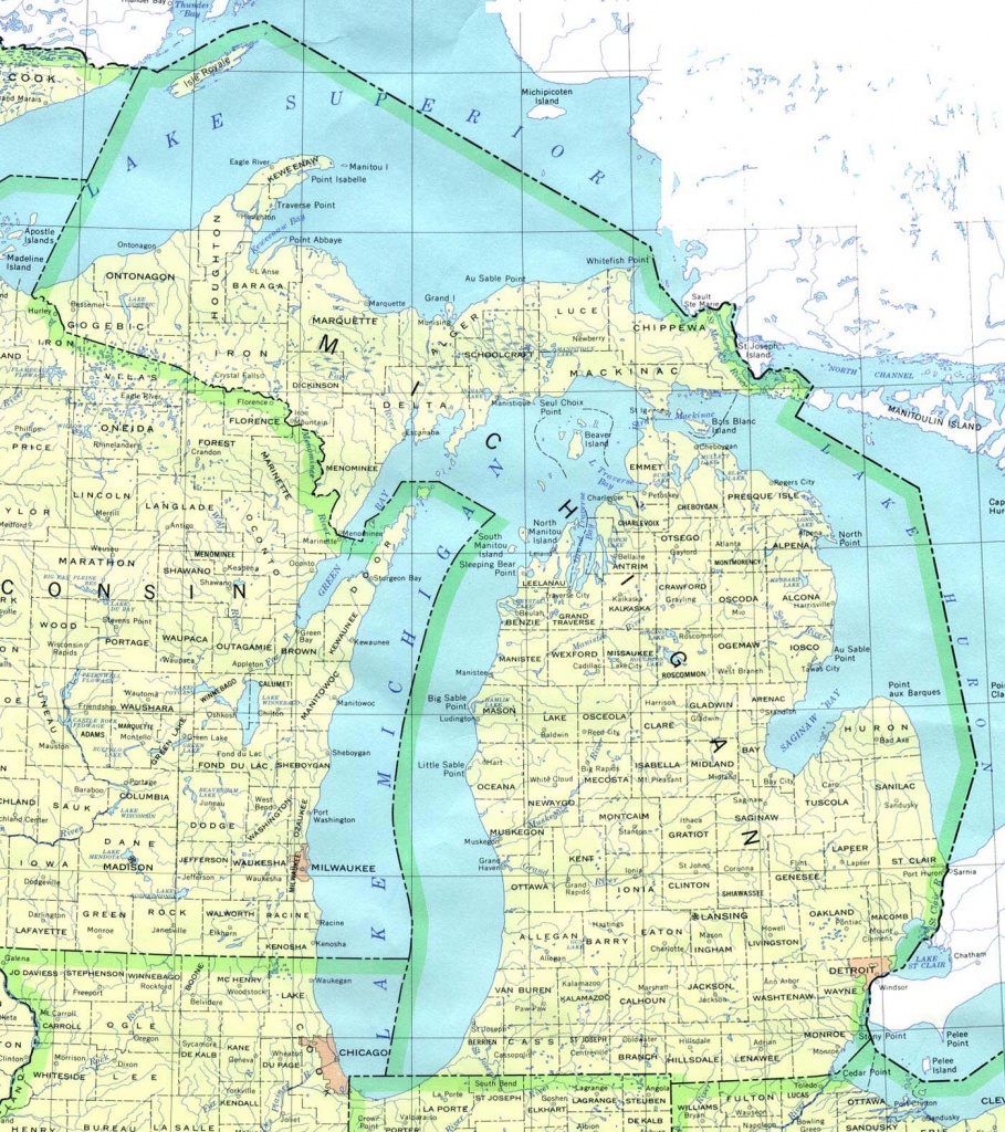 Michigan Printable Map - Printable Map Of Upper Peninsula Michigan