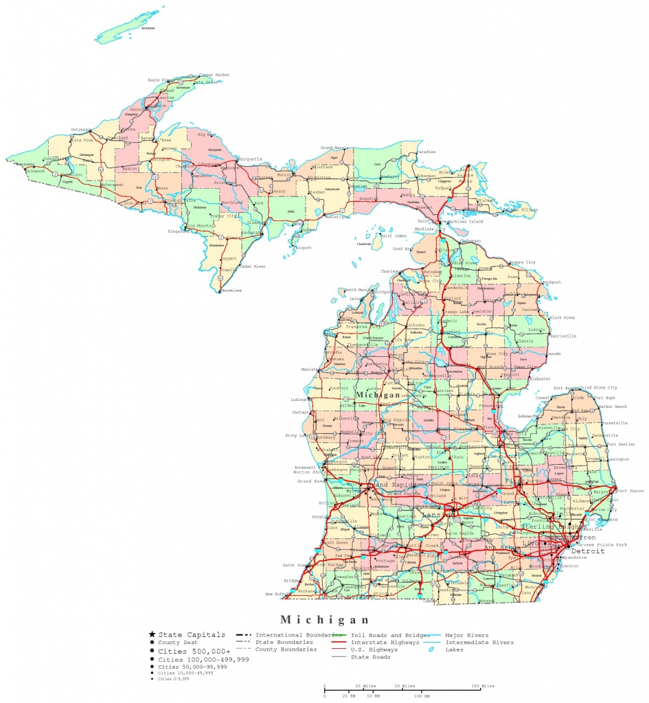 Michigan Printable Map Trend Map Of Michigan Upper Peninsula Cities - Printable Upper Peninsula Map