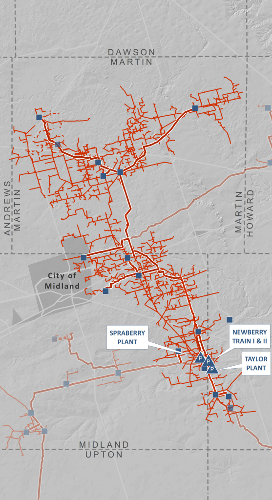 Midland Basin Processing Complex | Navitas Midstream - Oneok Pipeline Map Texas