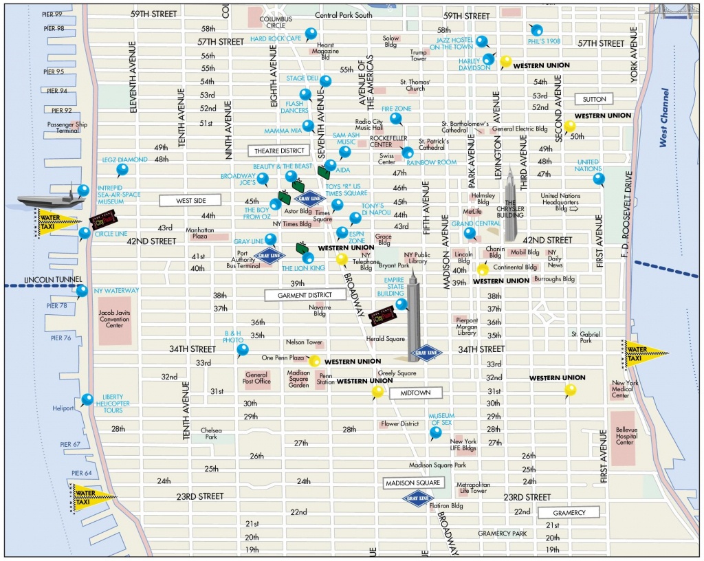 Midtown Manhattan Map - Printable Street Map Of Midtown Manhattan