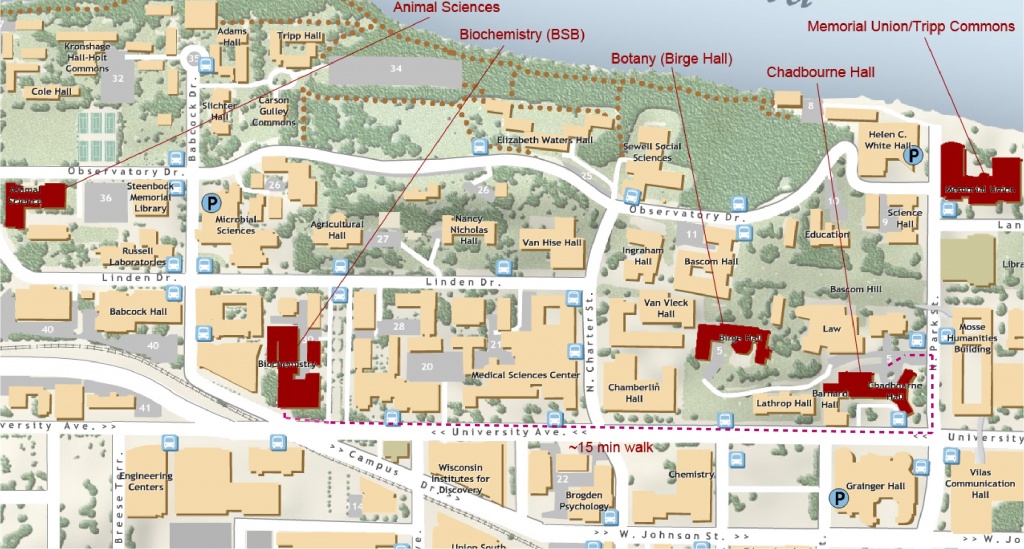 Midwest Pcb Registrants - Printable Uw Madison Campus Map