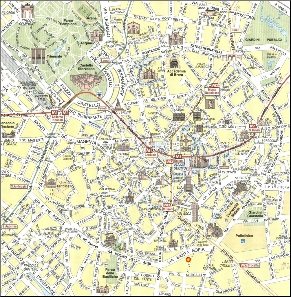 Milan Map - Detailed City And Metro Maps Of Milan For Download - Printable Map Of Milan City Centre