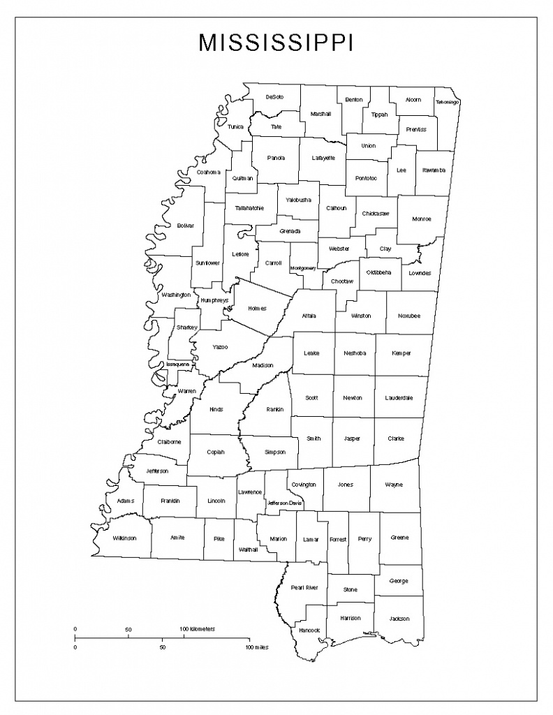 Mississippi Labeled Map - Printable Map Of Mississippi