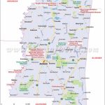 Mississippi Map Showing The Major Travel Attractions Including   Printable Map Of Ms