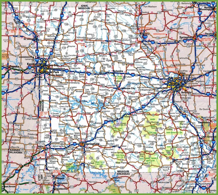 Printable Map Of Missouri