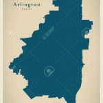 Modern City Map   Arlington Texas City Of The Usa Royalty Free   Arlington Texas Map
