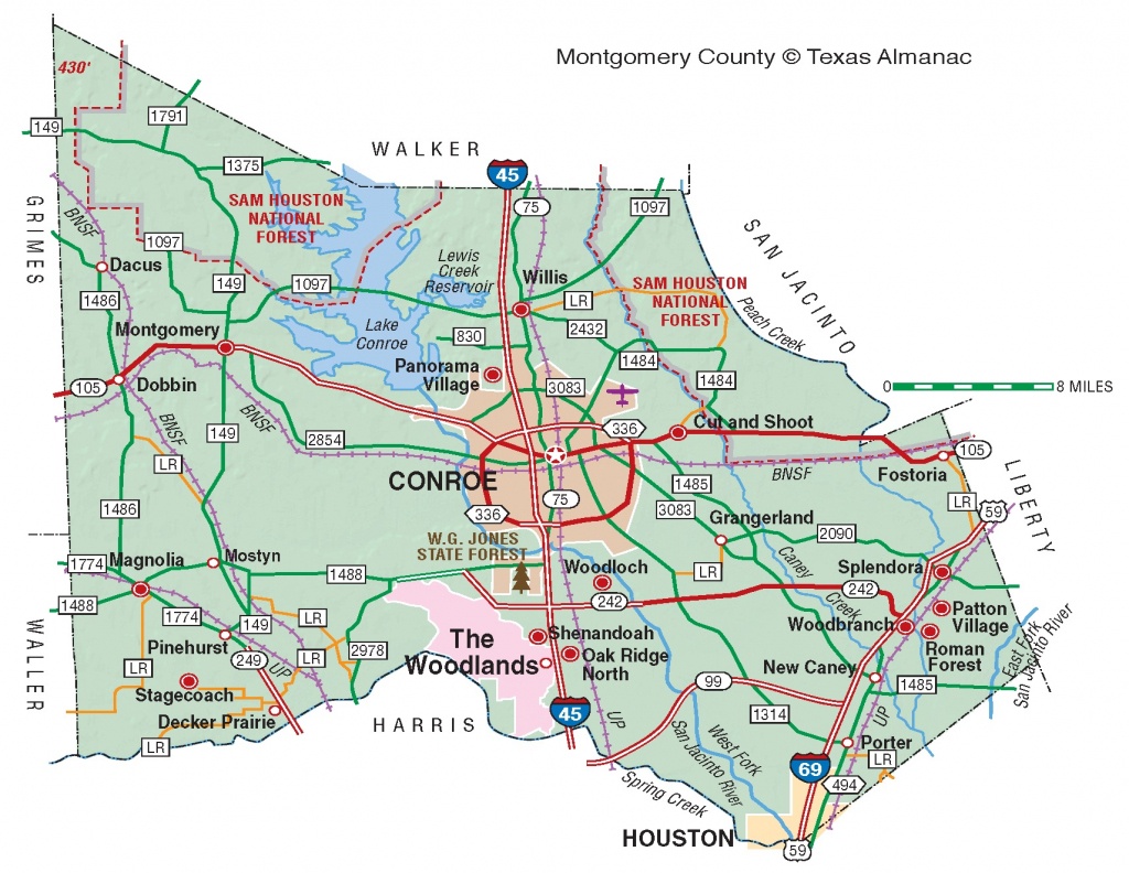 Montgomery County | The Handbook Of Texas Online| Texas State - Map Of Subdivisions In Magnolia Texas