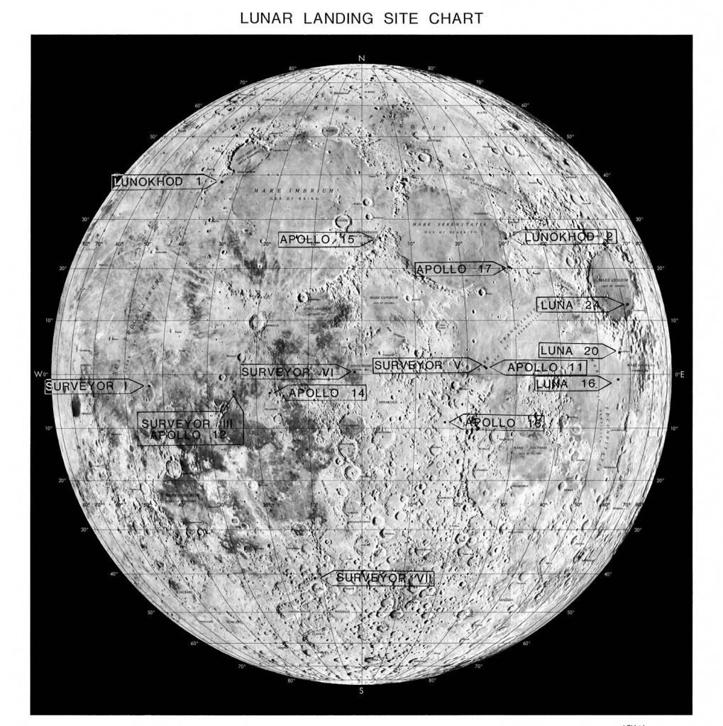Moon Moon Map Astronomy Print 98 | Etsy - Printable Moon Map