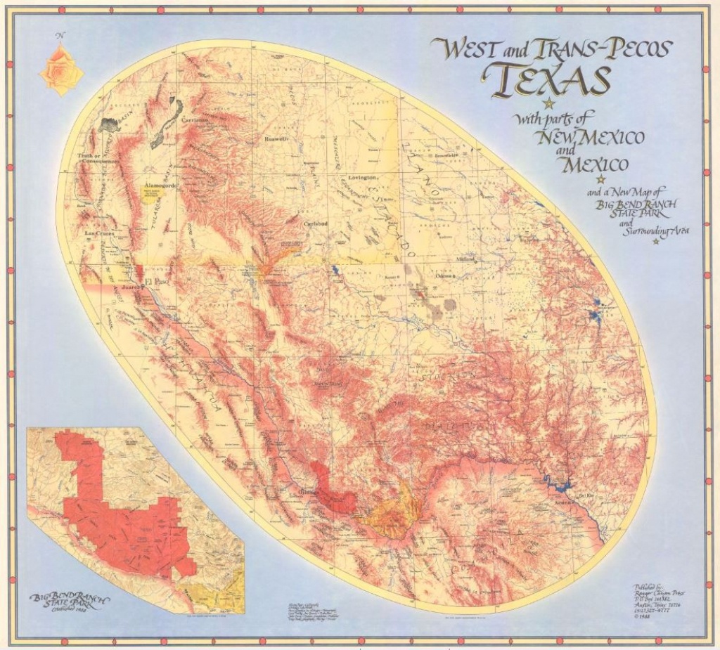 My Favorite Map: West And Trans-Pecos Texas With Parts Of New Mexico - Pecos Texas Map