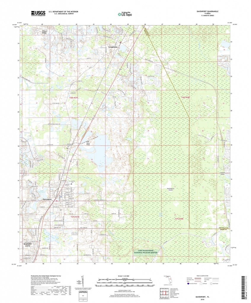 Mytopo Davenport, Florida Usgs Quad Topo Map - Davenport Florida Map