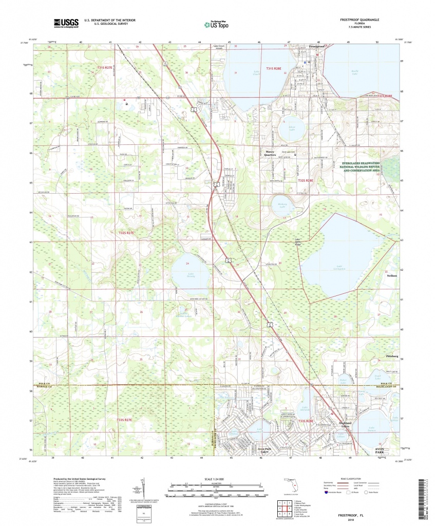 Mytopo Frostproof, Florida Usgs Quad Topo Map - Frostproof Florida Map