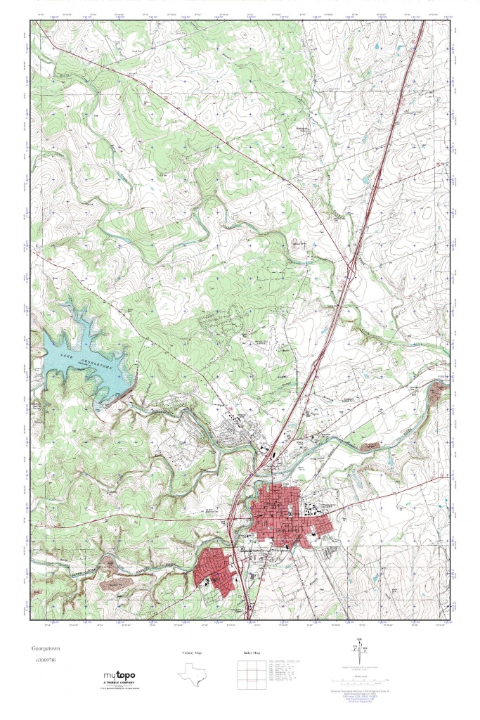 Mytopo Georgetown, Texas Usgs Quad Topo Map - Georgetown Texas Map