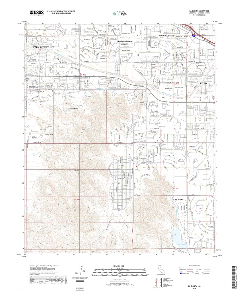 Mytopo La Quinta, California Usgs Quad Topo Map - La Quinta California Map