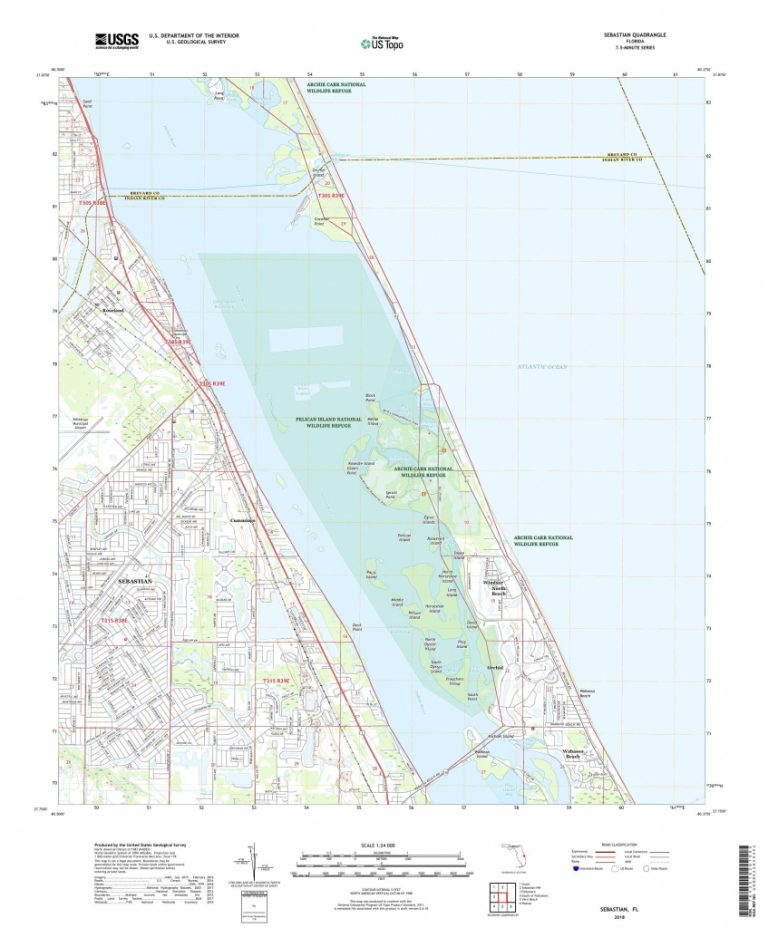 Mytopo Sebastian, Florida Usgs Quad Topo Map Sebastian Florida Map Printable Maps