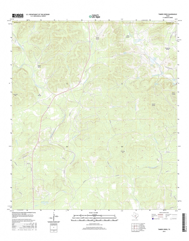 Mytopo Timber Creek, Texas Usgs Quad Topo Map - Pipe Creek Texas Map