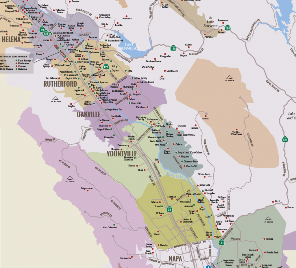Napa Valley Winery Map | Plan Your Visit To Our Wineries - Wine Country Map Of California