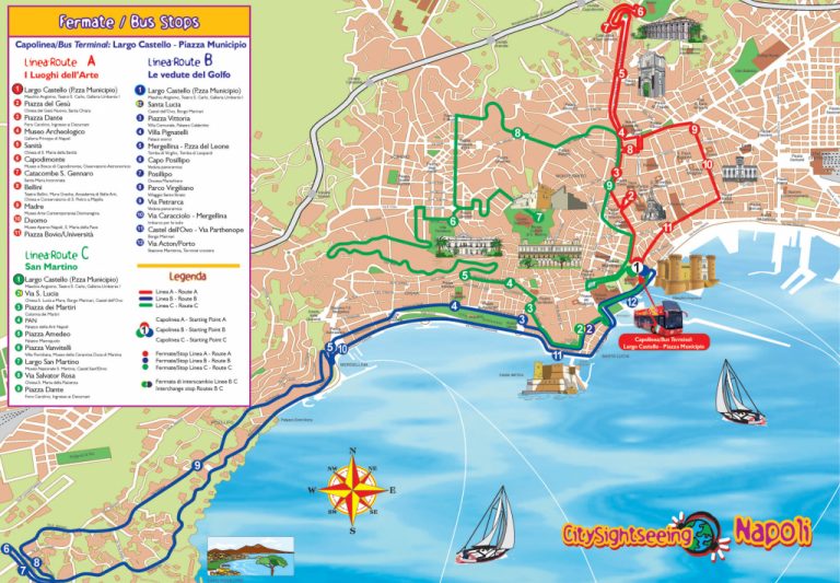 Naples Italy Cruise Port Of Call Printable Street Map Of Sorrento Italy 768x533 