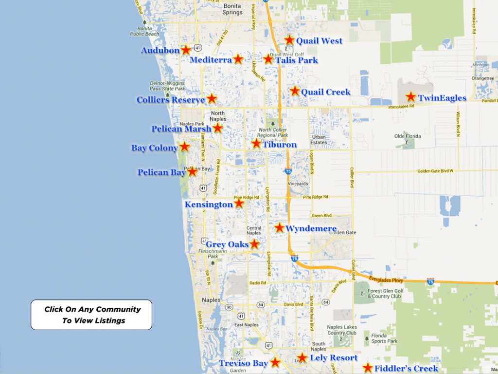 Naples Luxury Golf Real Estate - Map Of Naples Florida Neighborhoods