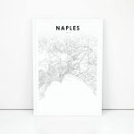 Naples Map Print Italy Napoli Italia Map Art Poster City | Etsy   Printable Street Map Of Naples Florida
