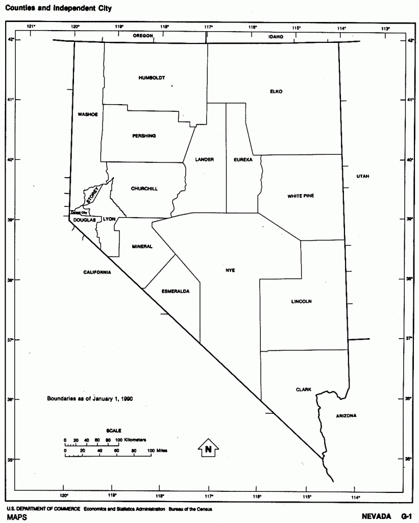 Nevada Maps - Perry-Castañeda Map Collection - Ut Library Online - Printable Map Of Nevada