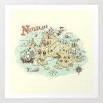Neverland Map Art Printryanorourke | Society6   Neverland Map Printable