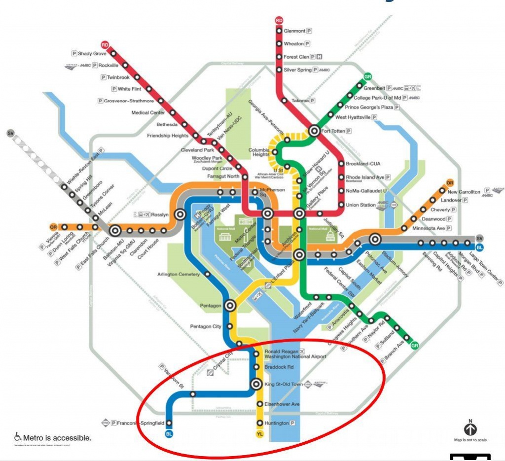 New Alternatives In Works For Metro&amp;#039;s Blue, Yellow Line Summer - Washington Dc Subway Map Printable