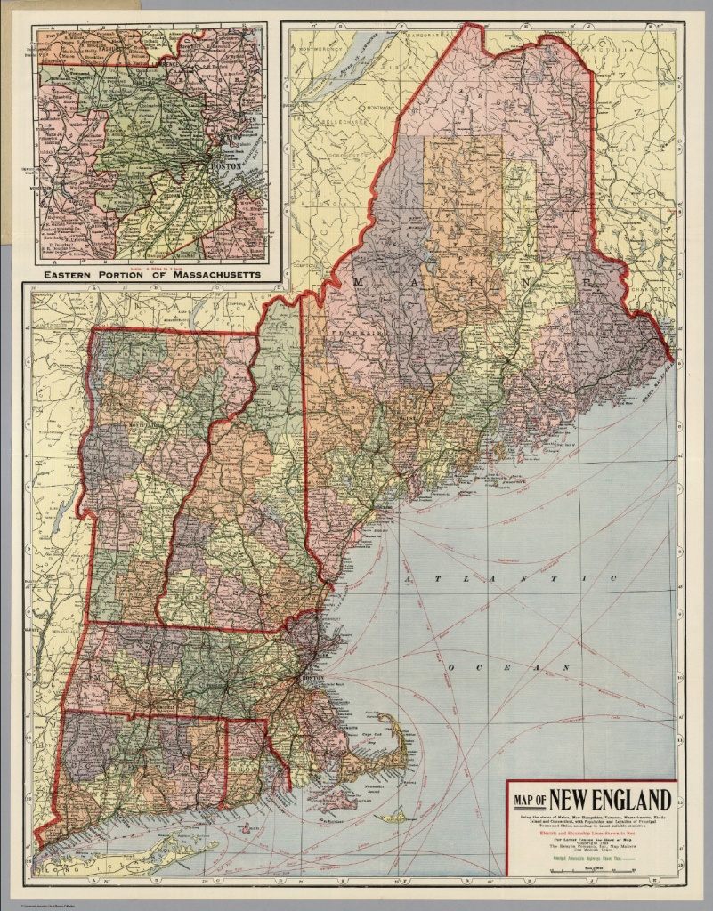 New England - David Rumsey Historical Map Collection - Printable Map Of New England States