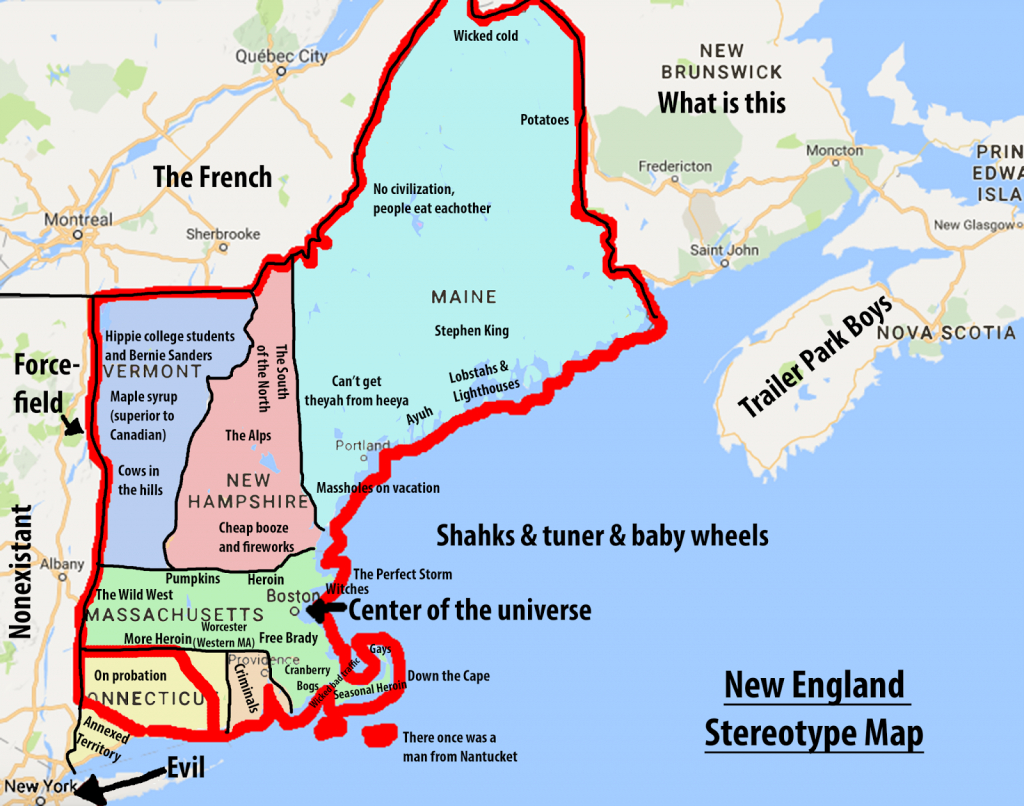 New England On World Map - Berkshireregion - Printable Map Of New England