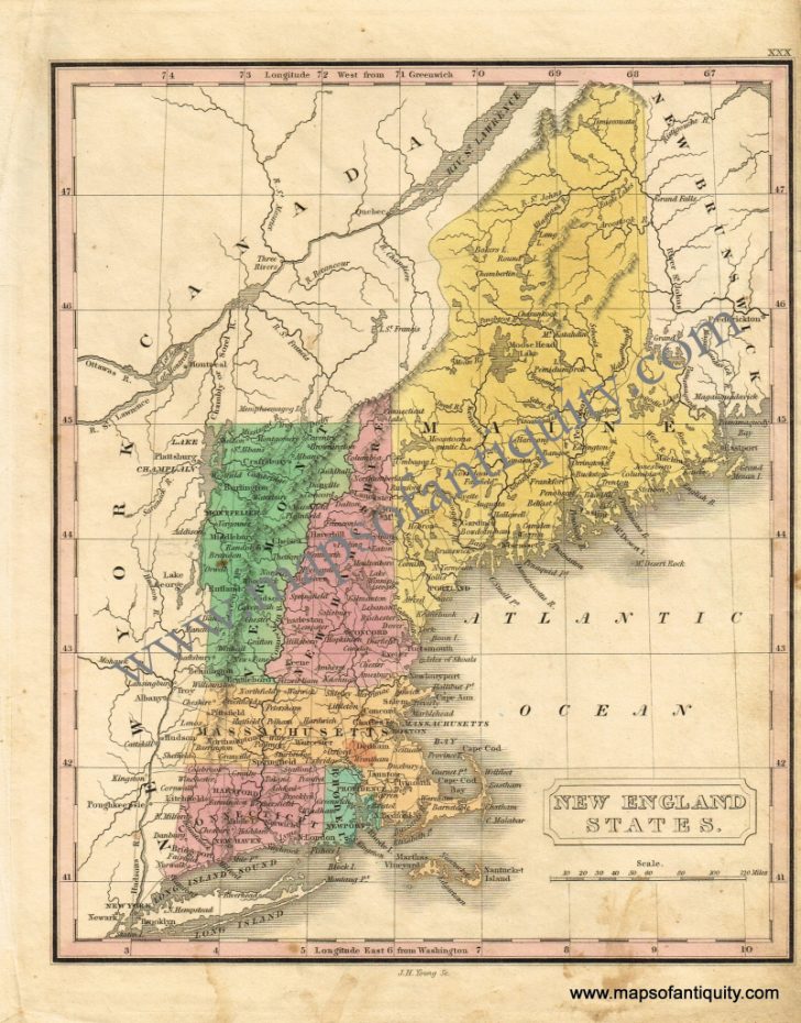 Printable Map Of New England States