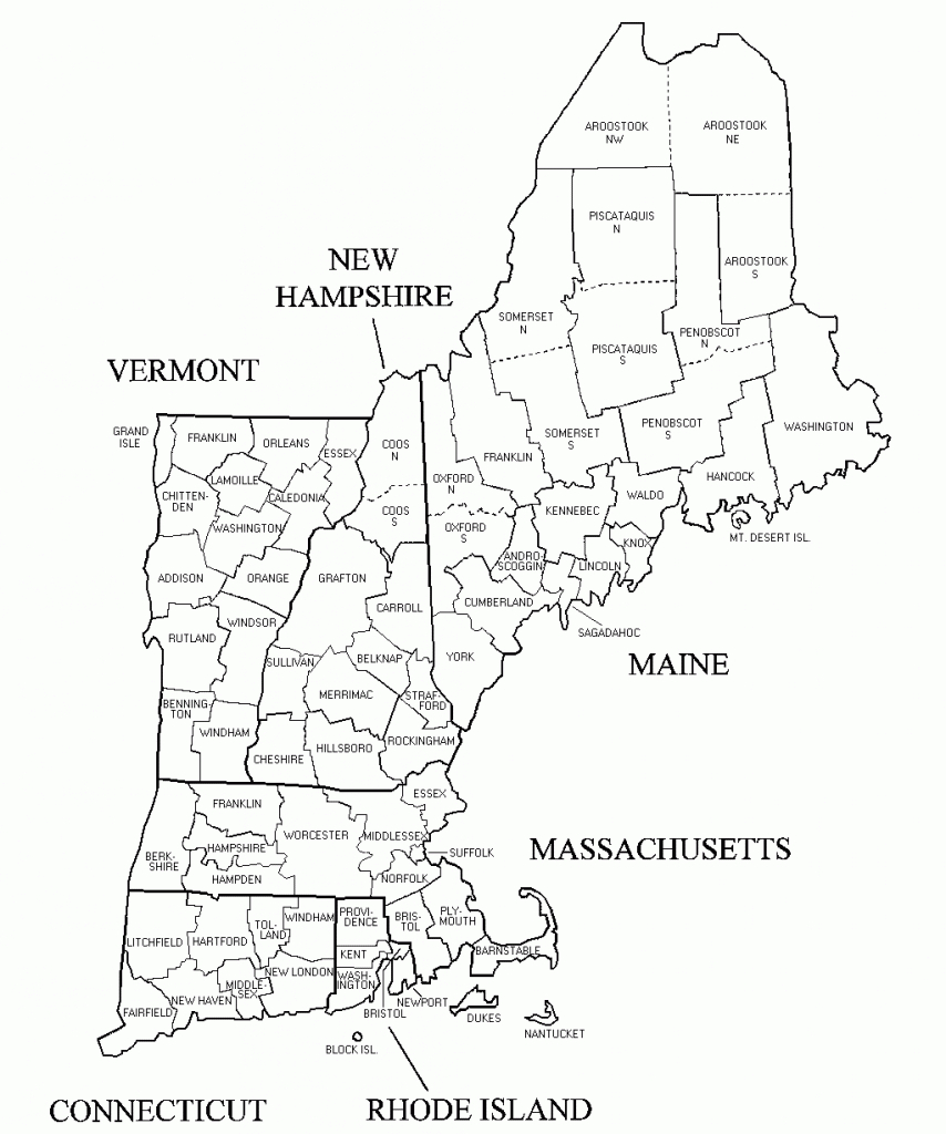 New England States Map Blank - World Maps - Printable Map Of New England States