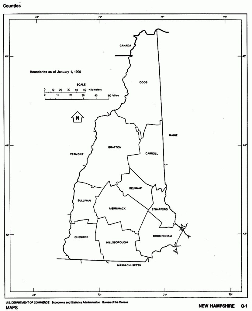 New Hampshire Maps - Perry-Castañeda Map Collection - Ut Library Online - New Hampshire State Map Printable