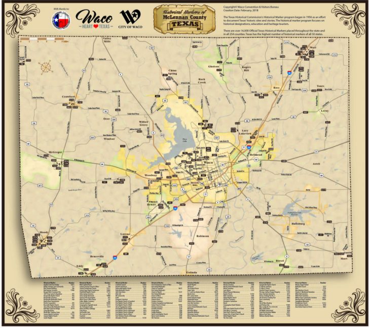Texas Historical Markers Map