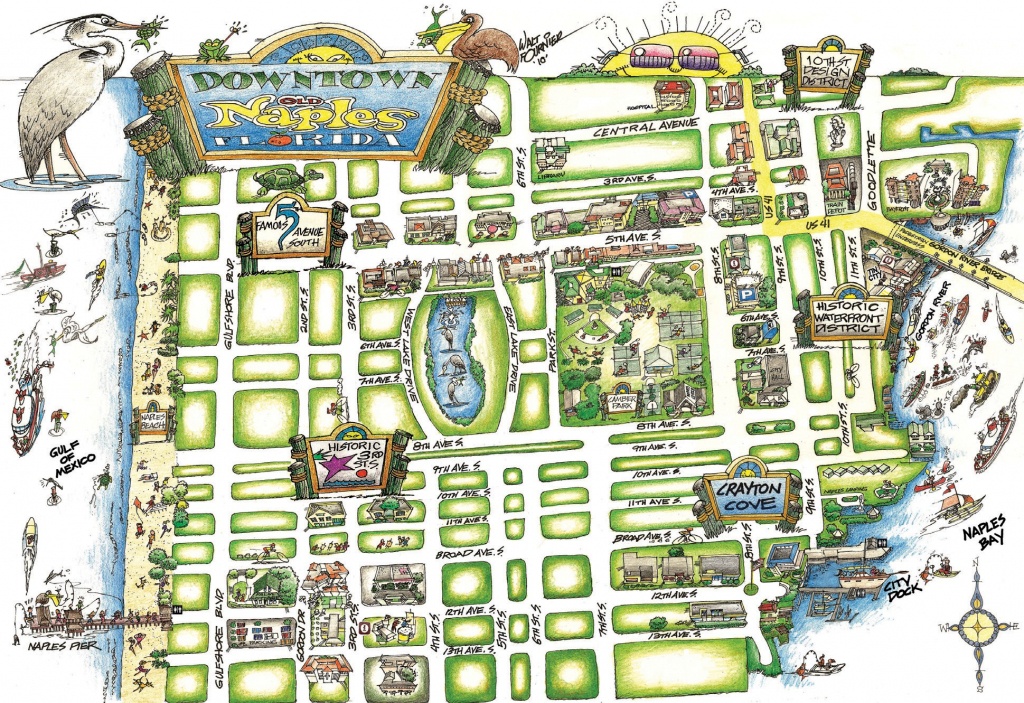 New Map Points The Way For Walking Around Naples | Naples Florida Weekly - Naples On A Map Of Florida