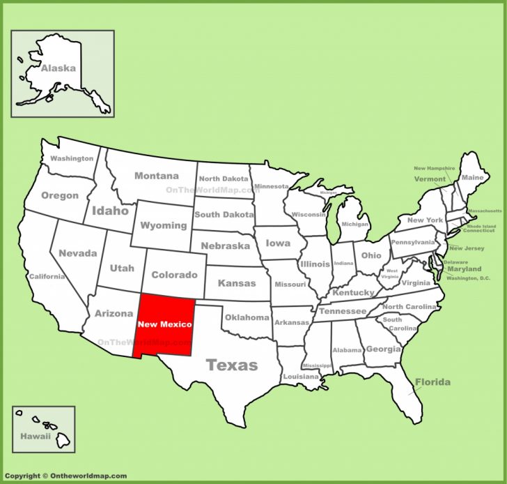 New Mexico State Map Printable