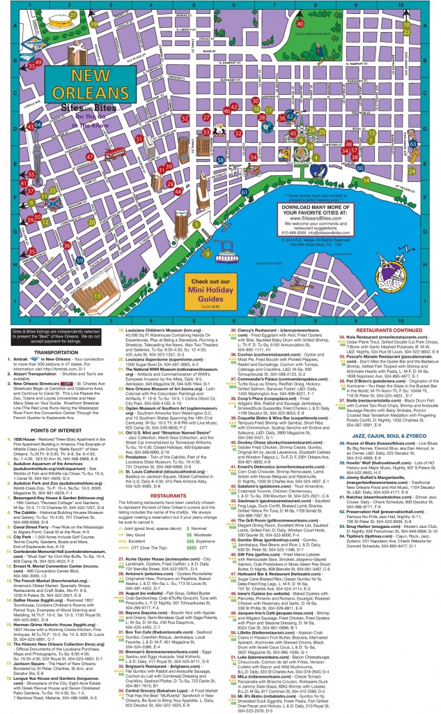 New Orleans Maps | Louisiana, U.s. | Maps Of New Orleans - Printable Walking Map Of New Orleans