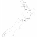 New Zealand Map With Cities And Towns Coloring Page | Free Printable   Printable Map Of New Zealand