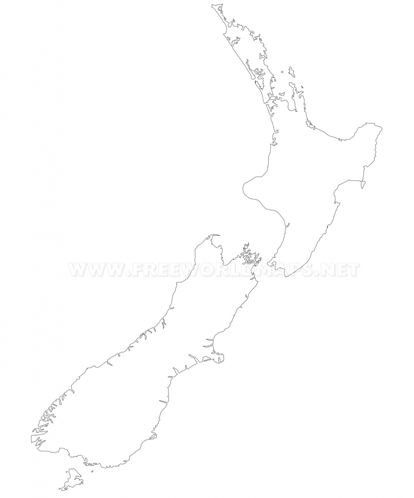 New Zealand Political Map - Outline Map Of New Zealand Printable