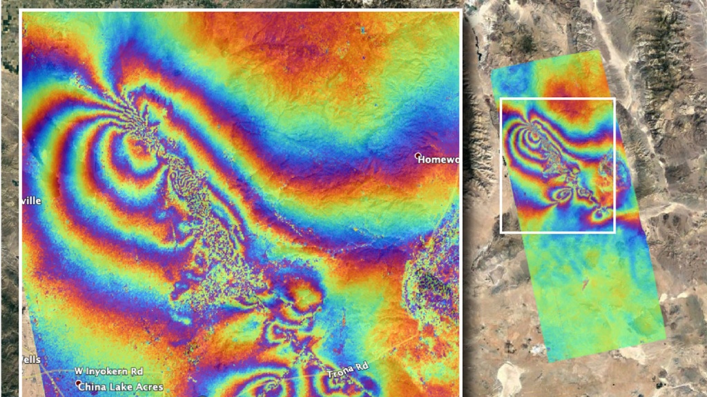 News | Nasa Maps Surface Changes From California Quakes - California Earthquake Map