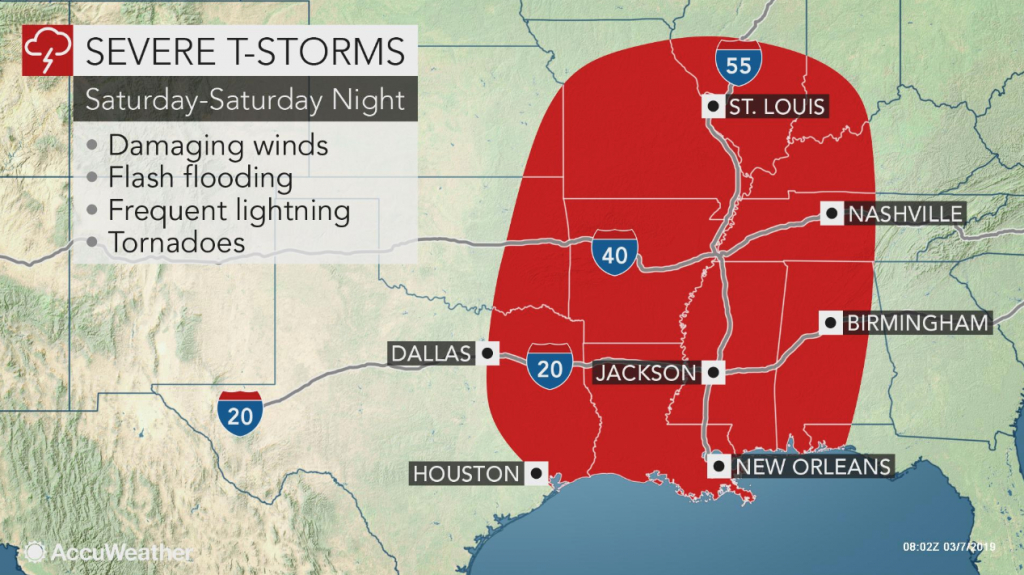 Next Severe Weather Outbreak May Target Central, Southern Us This - Florida State Weather Map