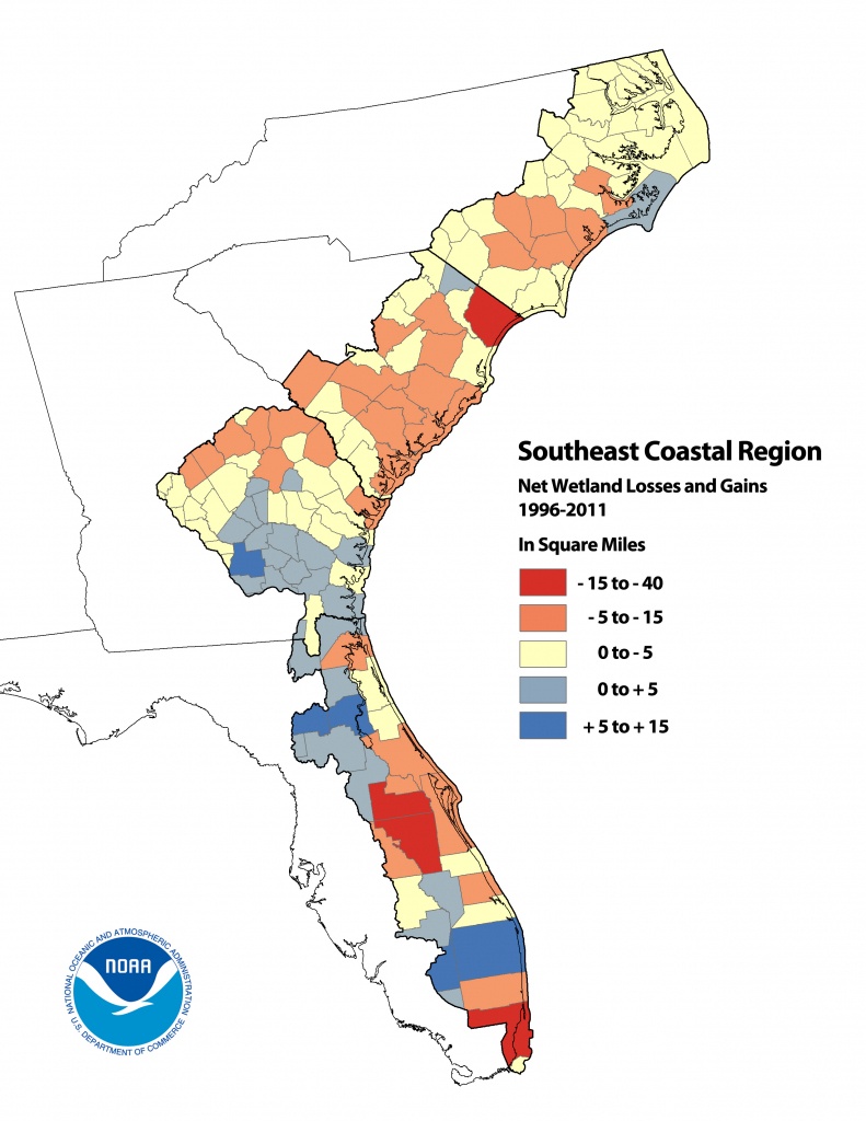 Noaa Analysis Reveals Significant Land Cover Changes In U.s. Coastal - Florida Wetlands Map