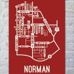 Norman, Oklahoma Street Map Print | For Tyler | Map Canvas, Oklahoma   Printable Map Of Norman Ok