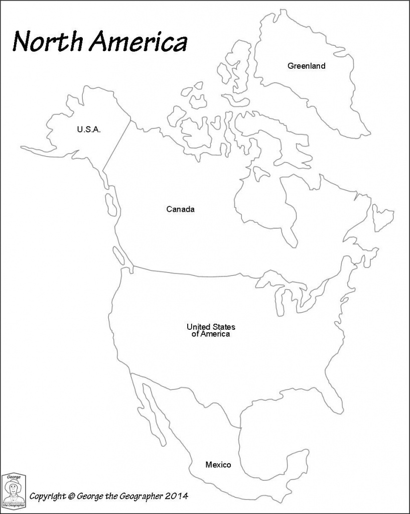 North America Map Outline Pdf Maps Of Usa For A Blank Printable 7 - Usa Map Printable Pdf