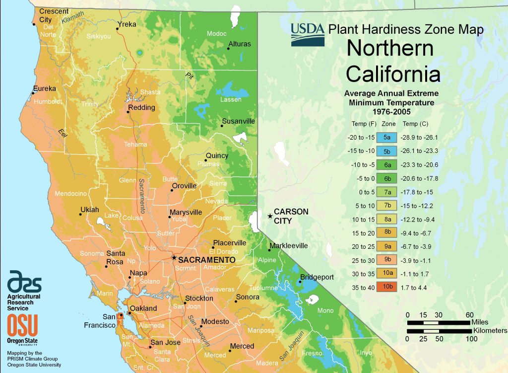 North California Plant Hardiness Zone Map • Mapsof - Plant Zone Map California