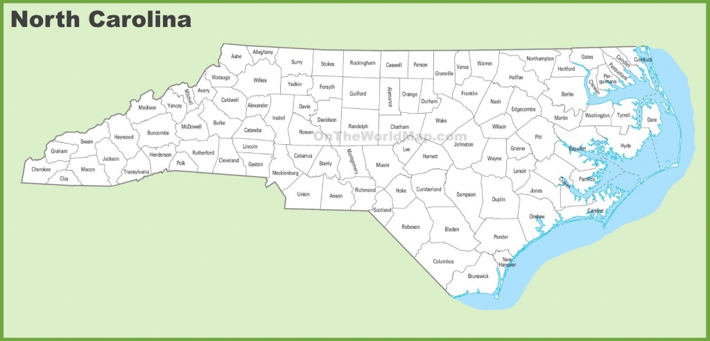 North Carolina County Map - South Carolina County Map Printable
